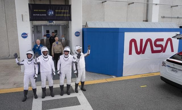 NASA image: SpaceX Crew-1 Crew Walkout