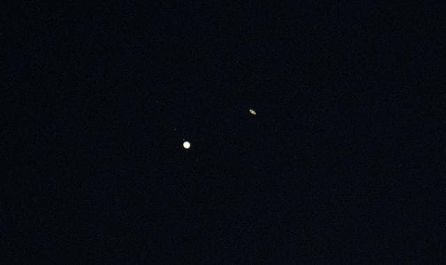NASA image: Saturn and Jupiter Conjunction