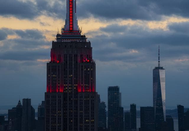 NASA image: Empire State Illuminated for Mars Perseverance