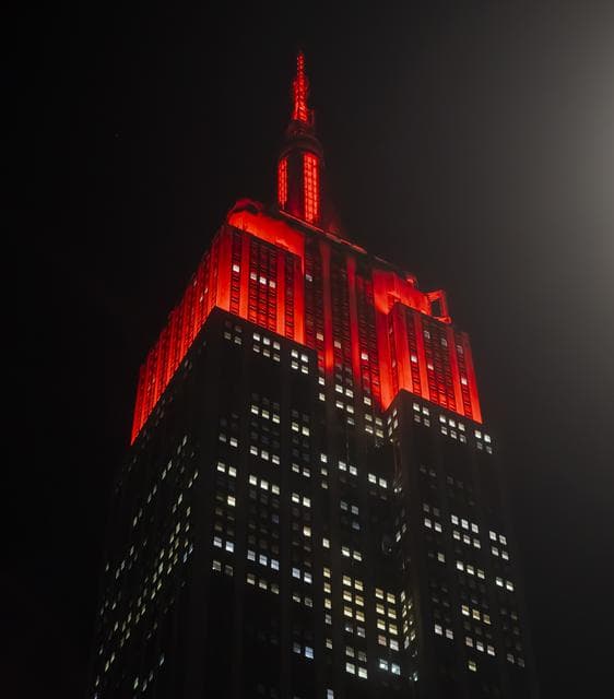 NASA image: Empire State Illuminated for Mars Perseverance