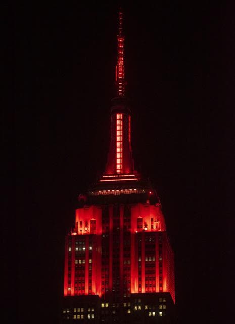 NASA image: Empire State Illuminated for Mars Perseverance