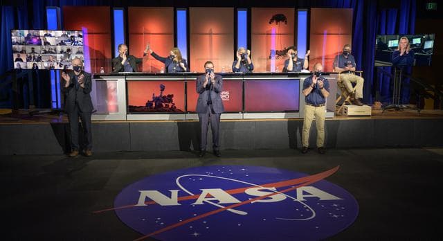 NASA image: Mars 2020 Post-Landing Briefing