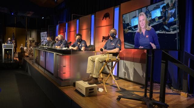 NASA image: Mars 2020 Post-Landing Briefing