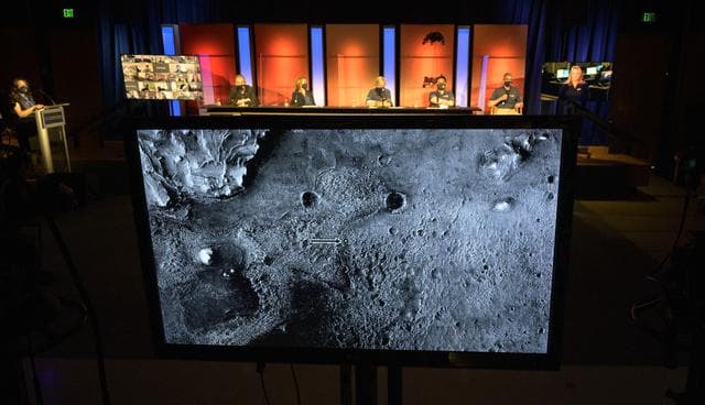 NASA image: Mars 2020 Post-Landing Briefing