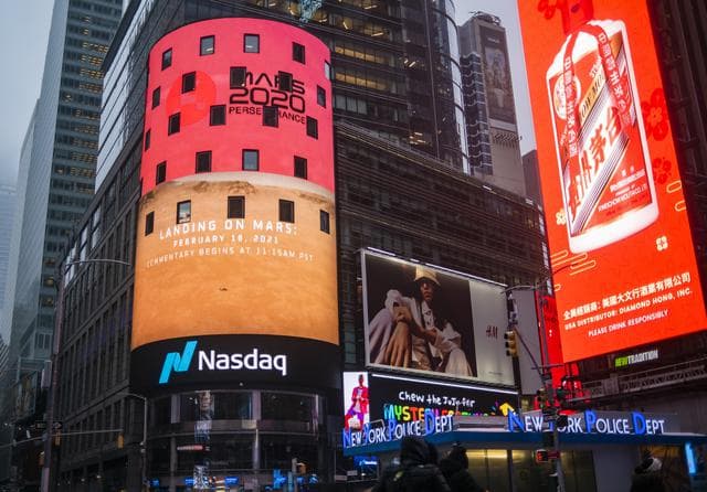 NASA image: NASA Mars Perseverance on Nasdaq MarketSite