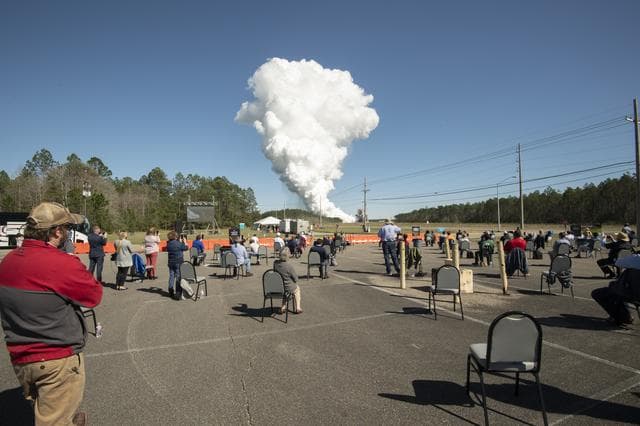 NASA image: Second Hot Fire Test of SLS Rocket Core Stage
