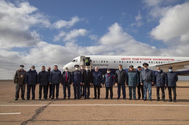 Expedition 65 Crew Arrival in Baikonur