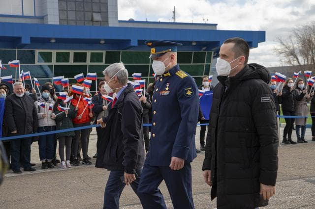 NASA image: Expedition 65 Crew Arrival in Baikonur