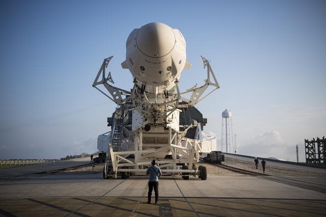 NASA image: SpaceX Crew-2 Rollout
