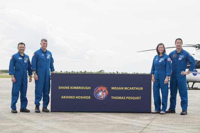 NASA image: SpaceX Crew-2 Crew Arrival