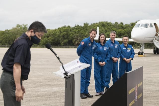 NASA image: SpaceX Crew-2 Crew Arrival