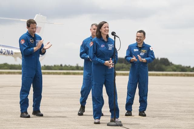 NASA image: SpaceX Crew-2 Crew Arrival