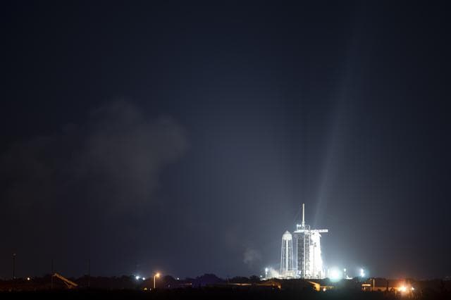 NASA image: SpaceX Crew-2 Static Fire