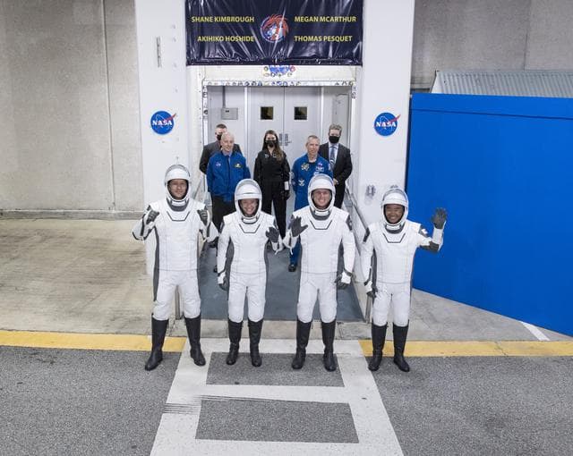 NASA image: SpaceX Crew-2 Crew Walkout
