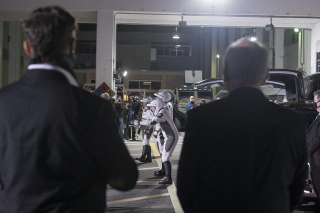 NASA image: SpaceX Crew-2 Crew Walkout