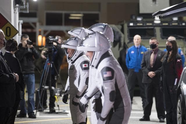 NASA image: SpaceX Crew-2 Crew Walkout