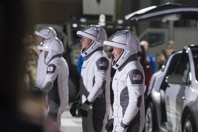 NASA image: SpaceX Crew-2 Crew Walkout