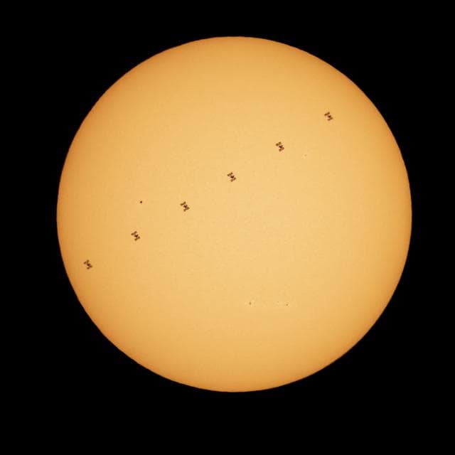NASA image: ISS Solar Transit