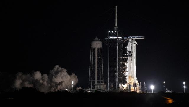 NASA image: SpaceX Crew-3 Static Fire