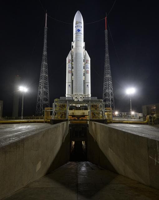 NASA image: Ariane 5 with James Webb Space Telescope Prelaunch