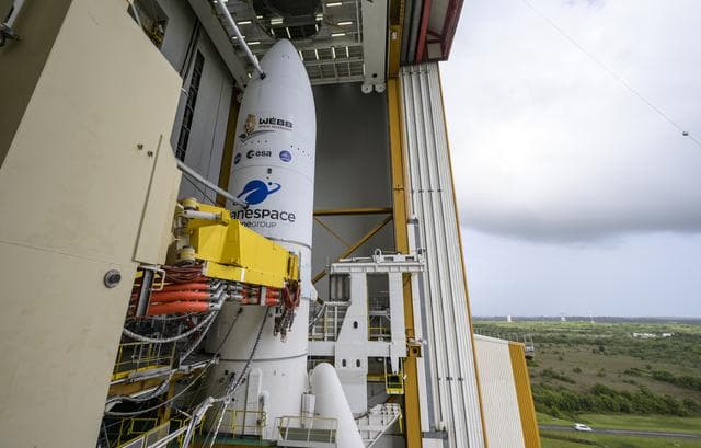 NASA image: Ariane 5 Rollout with James Webb Space Telescope