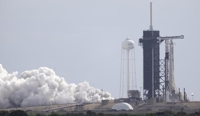 NASA image: SpaceX Crew-4 Static Fire