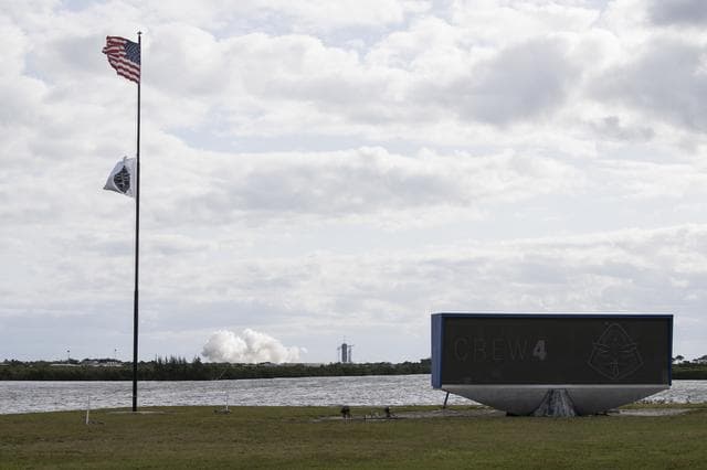 NASA image: SpaceX Crew-4 Static Fire