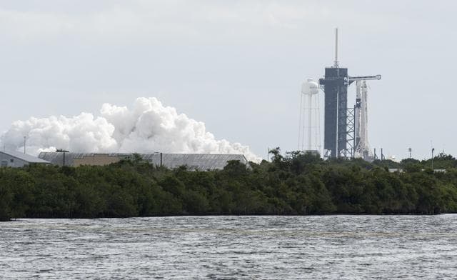 NASA image: SpaceX Crew-4 Static Fire