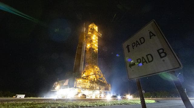 NASA image: Artemis I SLS Rollback