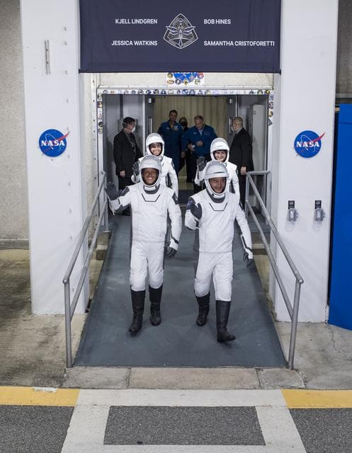 NASA image: SpaceX Crew-4 Crew Walkout