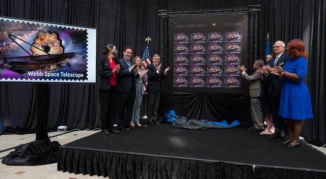 NASA image: JWST Stamp Issuance Ceremony