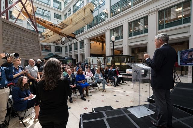 NASA image: JWST Stamp Issuance Ceremony