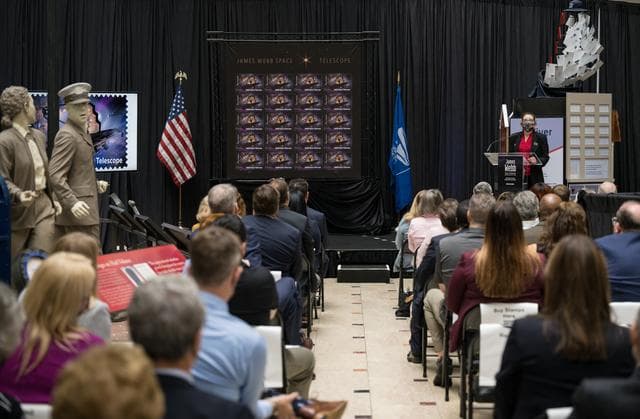 NASA image: JWST Stamp Issuance Ceremony
