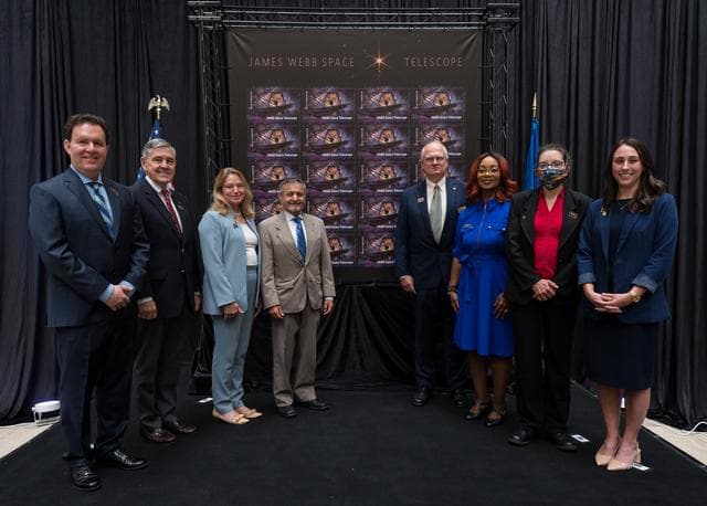 NASA image: JWST Stamp Issuance Ceremony