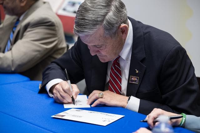 NASA image: JWST Stamp Issuance Ceremony