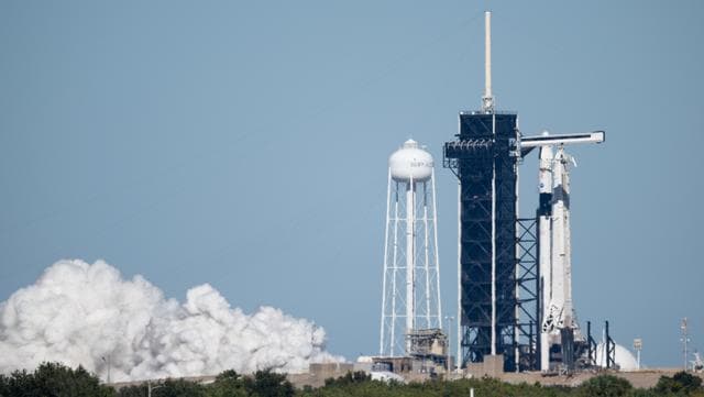 NASA image: NASA’s SpaceX Crew-5 Final Prelaunch Engine Firing Test