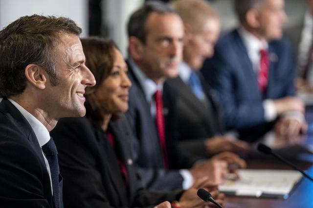 NASA image: Vice President Harris and French President Macron meet at NASA H