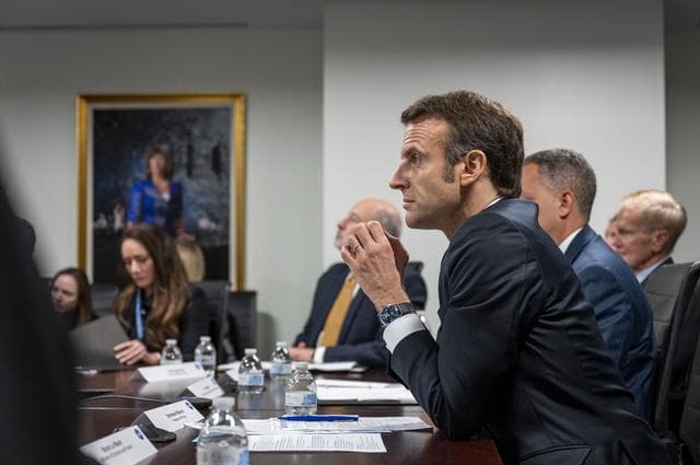 NASA image: Vice President Harris and French President Macron meet at NASA H