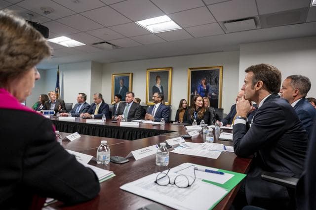 NASA image: Vice President Harris and French President Macron meet at NASA H