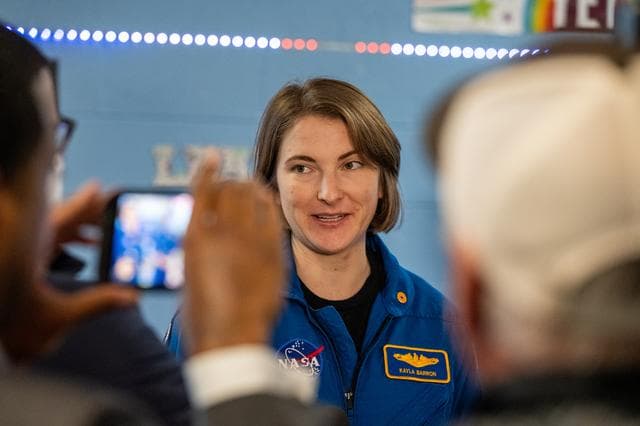 NASA image: NASA Astronauts visit Amidon-Bowen Elementary School