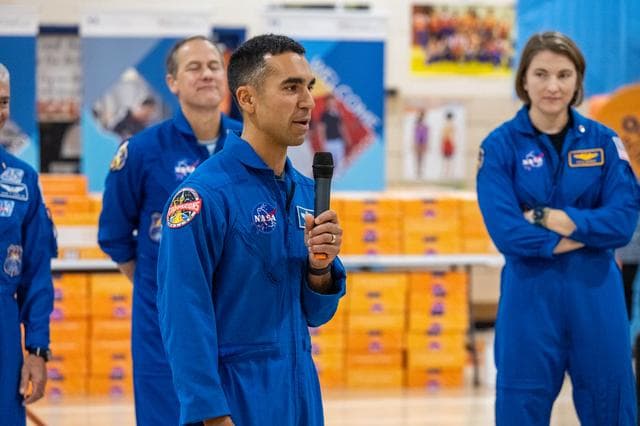 NASA image: NASA Astronauts visit Amidon-Bowen Elementary School