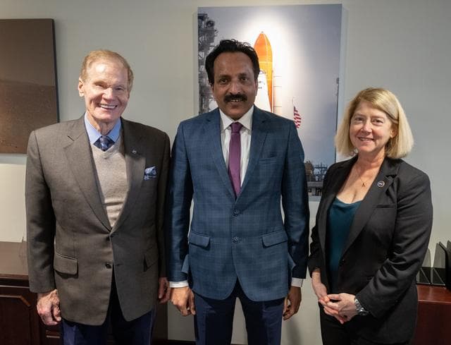 NASA image: NASA Administrator and Deputy Administrator Meet with ISRO Chair