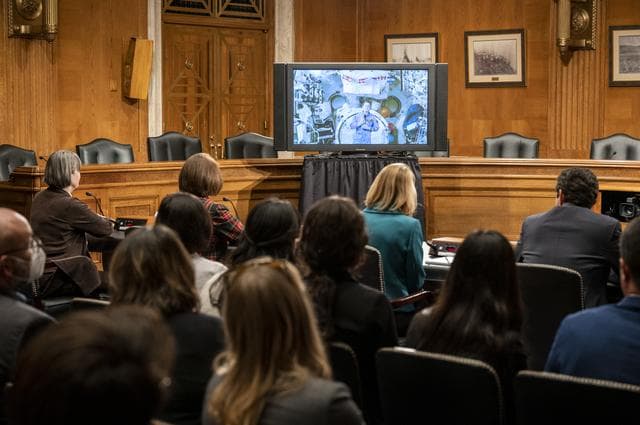 NASA image: Astronaut Nicole Mann Downlink with Members of Congress