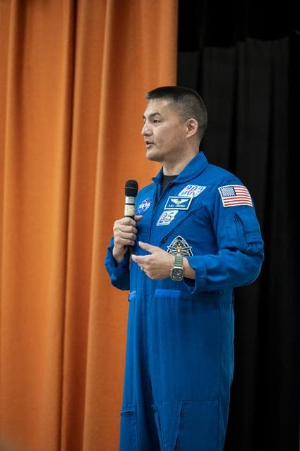 NASA image: NASA astronaut Kjell Lindgren visits DuVal High School