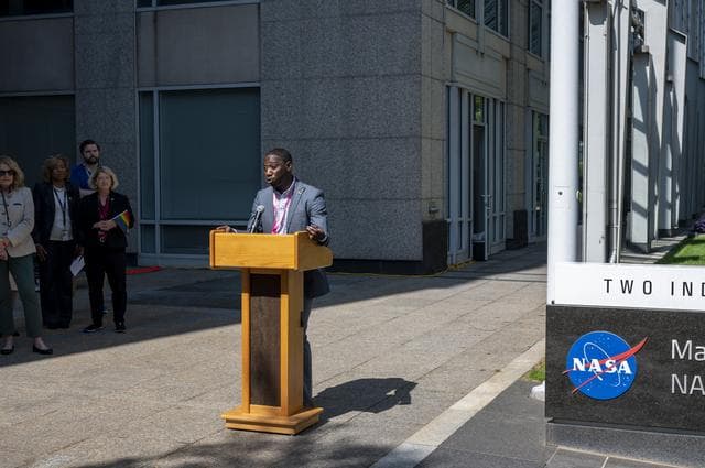 NASA image: Pride Progress Flag Raising Ceremony at NASA HQ