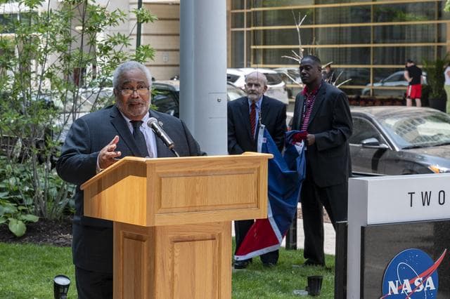 NASA image: NASA HQ Juneteenth Flag Raising Ceremony