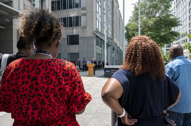 NASA image: NASA HQ Juneteenth Flag Raising Ceremony
