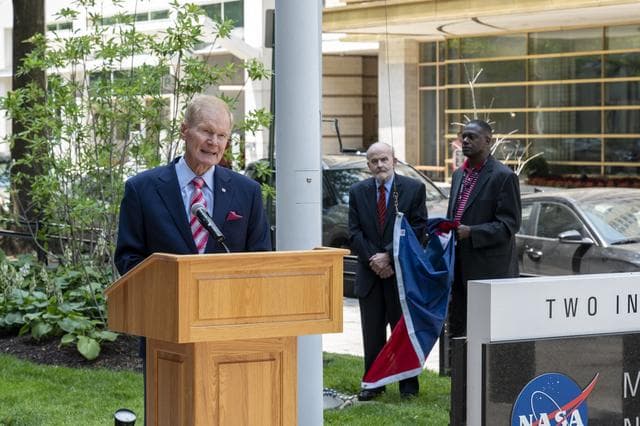 NASA image: NASA HQ Juneteenth Flag Raising Ceremony