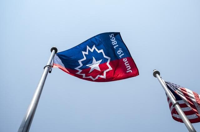 NASA image: NASA HQ Juneteenth Flag Raising Ceremony