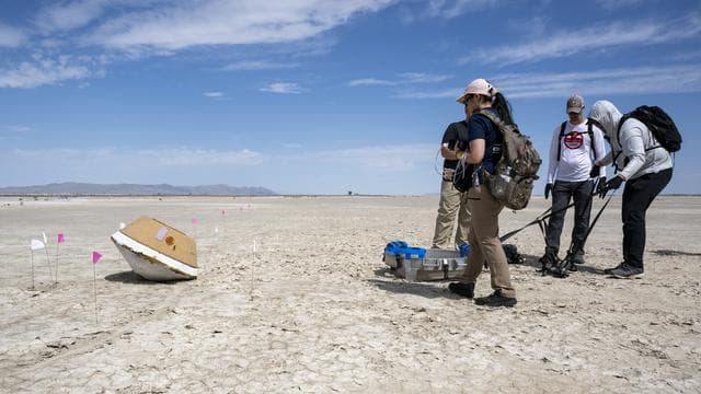 NASA image: OSIRIS-REx Sample Return Training